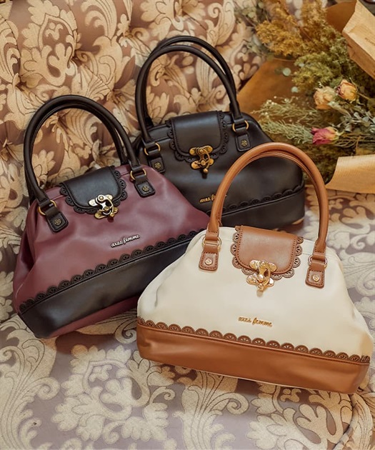 配色スカラップがま口ボストン | outlet | axes femme online shop