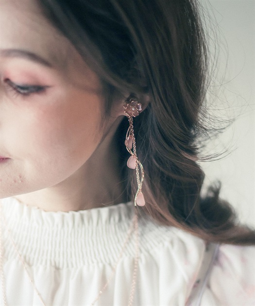 桜モチーフステンドイヤリング | outlet | axes femme online shop 桜モチーフステンドイヤリング | outlet | axes femme online shop
