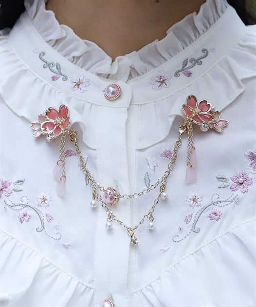 桜ページ 桜モチーフ襟クリップ＆イヤリング【予約】 | axes femme | axes femme