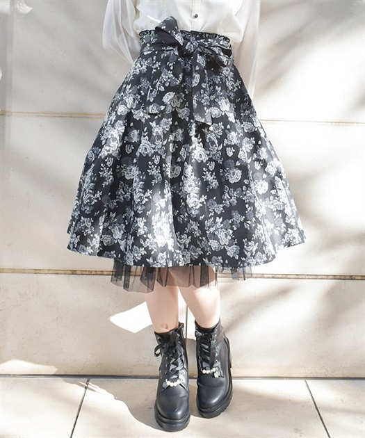 ジャカードリボン付スカート | レディース服・レディース ジャカードリボン付スカート | レディース服・レディース