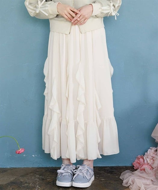 シフォン×ラッフルフリルスカート【期間限定価格】 | レディース シフォン×ラッフルフリルスカート【期間限定価格】 | レディース