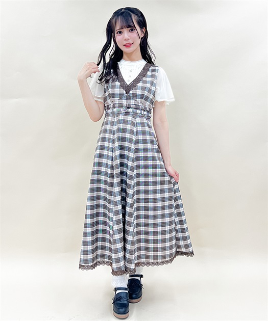 Vネックレトロワンピ【期間限定価格】 | outlet | axes femme Vネックレトロワンピ【期間限定価格】 | outlet | axes femme