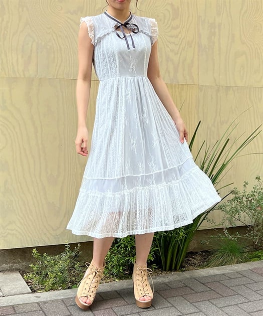 レースレイヤードノースリワンピース | レディース服 レースレイヤードノースリワンピース | レディース服