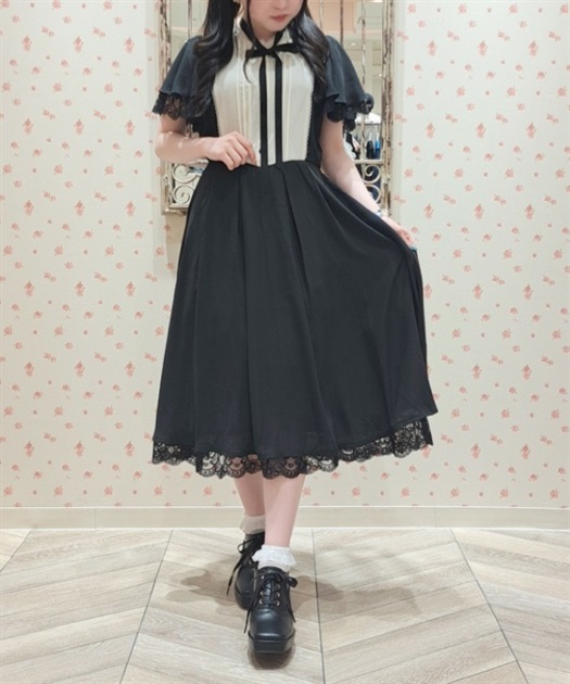 ブロッキングフリル袖ワンピース | outlet | axes femme online shop ブロッキングフリル袖ワンピース | outlet | axes femme online shop