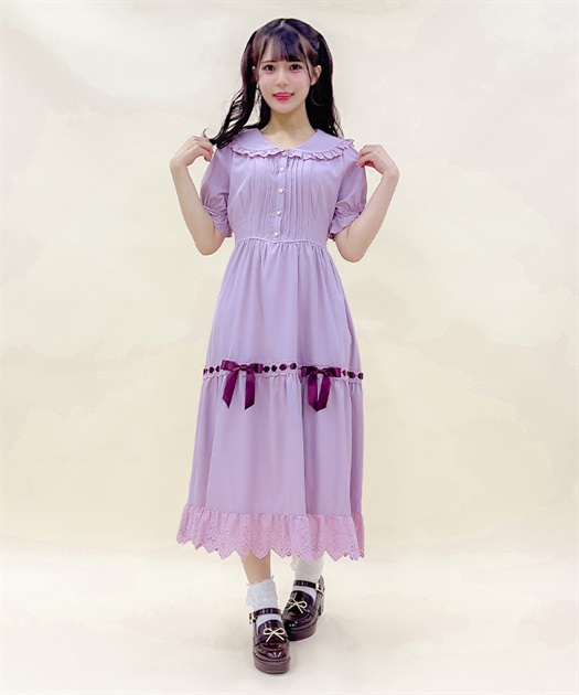 コットンレースデザインワンピース【10%OFF対象商品 コットンレースデザインワンピース【10%OFF対象商品