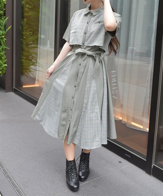 パッチワークワンピース【期間限定価格】 | outlet | axes femme パッチワークワンピース【期間限定価格】 | outlet | axes femme