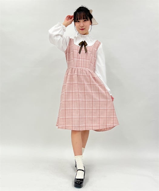 kids重ね着風チェック柄ワンピース | outlet | axes femme kids重ね着風チェック柄ワンピース | outlet | axes femme