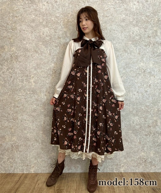 OUTLET】ビスチェ切替Ａライン花柄ワンピース | outlet | axes femme online shop