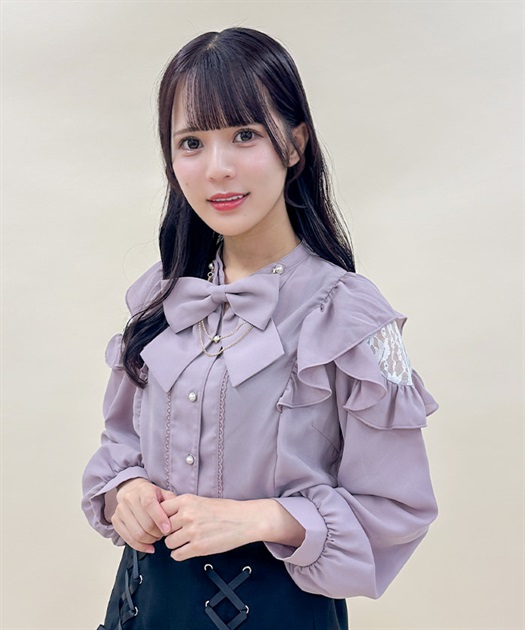 リボン付フリル長袖ブラウス | outlet | axes femme online shop リボン付フリル長袖ブラウス | outlet | axes femme online shop