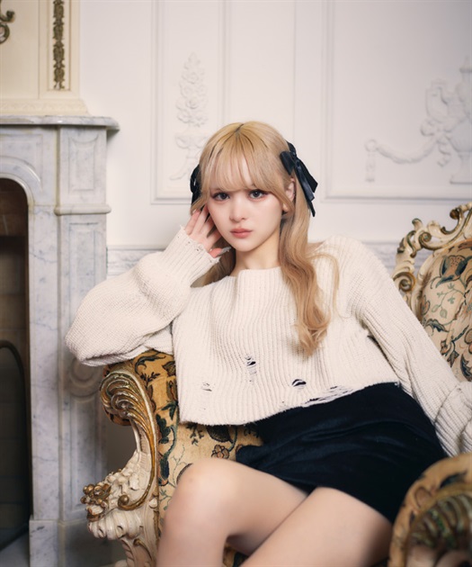 ショートダメージニット | outlet | axes femme online shop ショートダメージニット | outlet | axes femme online shop
