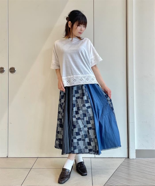 デニムパッチワークスカート | outlet | axes femme online shop デニムパッチワークスカート | outlet | axes femme online shop