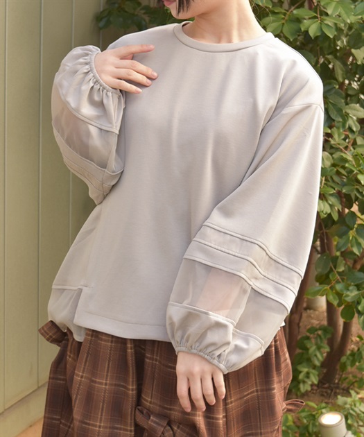 ダンボールカットシア切替プルオーバー | axes femme online shop