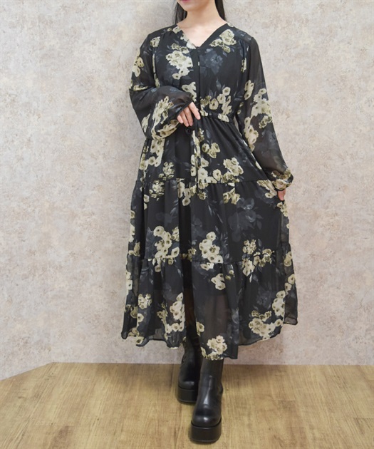 花柄ティアードワンピース【期間限定価格】 | purple label 花柄ティアードワンピース【期間限定価格】 | purple label