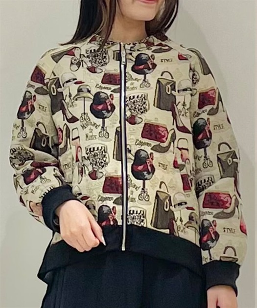 後配色ゴブランブルゾン | purple label | axes femme online shop 後配色ゴブランブルゾン | purple label | axes femme online shop