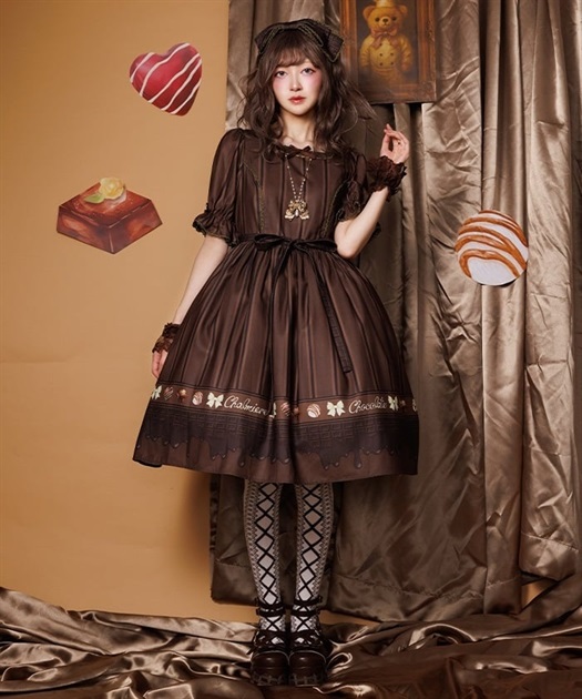 ボンボンショコラ柄ワンピース | Chalmiere | axes femme onlineshop