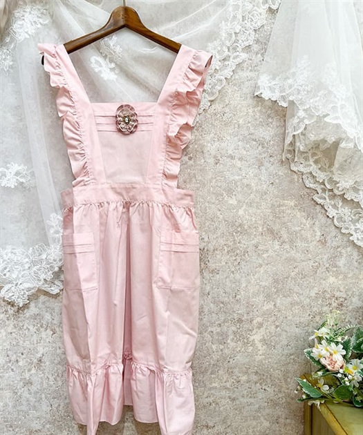 カメオブローチフリルエプロン | レディース服・レディース カメオブローチフリルエプロン | レディース服・レディース