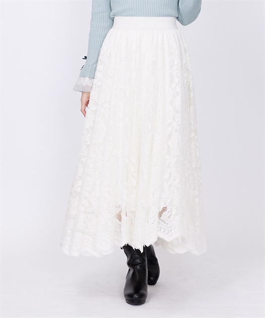 レースサーキュラースカート【WEB限定価格】 | レディース服 レースサーキュラースカート【WEB限定価格】 | レディース服