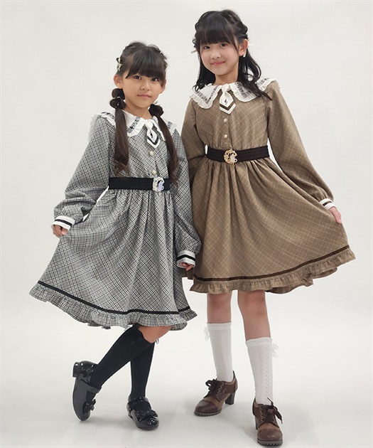 チェック×音楽柄セーラーワンピース【期間限定価格】 | kids チェック×音楽柄セーラーワンピース【期間限定価格】 | kids
