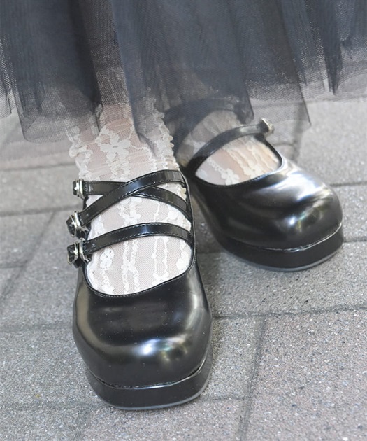 3連ストラップおでこパンプス | axes femme | axes femme 3連ストラップおでこパンプス | axes femme | axes femme