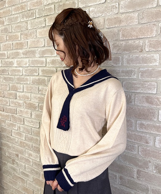 新着商品 セーラーニット - ニット/セーター - www.qiraatafrican.com