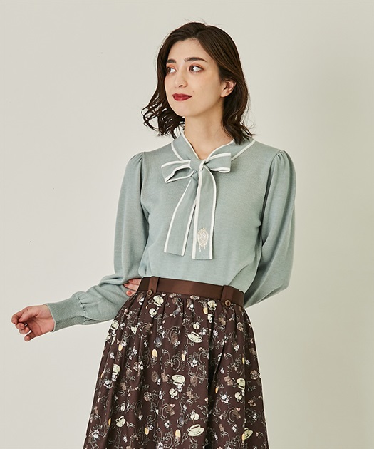 メルティショコラ刺繍ニット | outlet | axes femme online shop