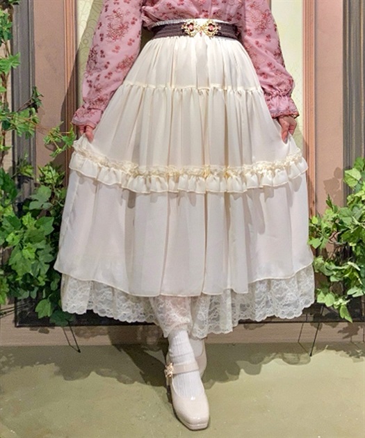 裾レースティアードスカート | 衣料 | axes femme online shop 裾レースティアードスカート | 衣料 | axes femme online shop