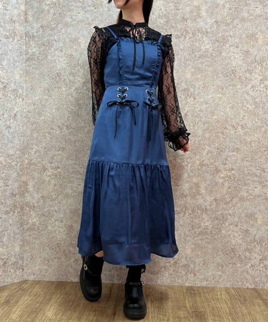 レースアップロングキャミワンピース | outlet | axes femme レースアップロングキャミワンピース | outlet | axes femme