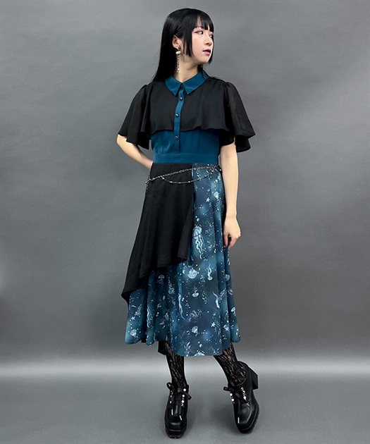 ダークマリンバイカラーワンピース | POETIQUE | axes femme ダークマリンバイカラーワンピース | POETIQUE | axes femme