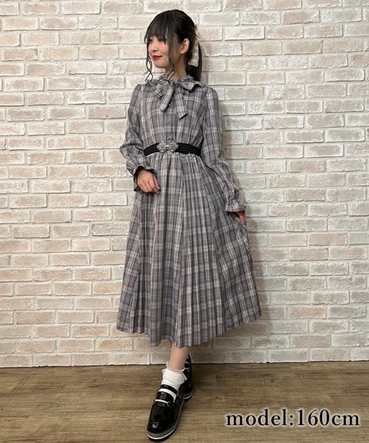 axes femme kawaii チェックワンピース