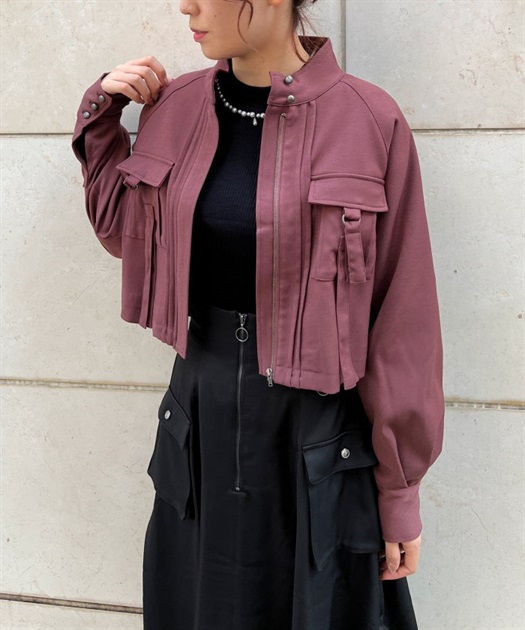ショート丈ミリタリーブルゾン | outlet | axes femme online shop