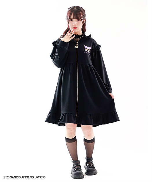 クロミ/刺繍ロングパーカー | outlet | axes femme online shop クロミ/刺繍ロングパーカー | outlet | axes femme online shop