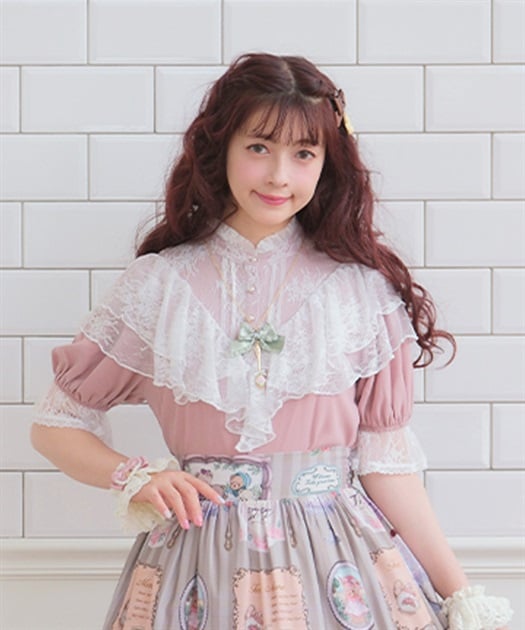 ヨーク切り替え半袖ブラウス | kawaii | axes femme online shop ヨーク切り替え半袖ブラウス | kawaii | axes femme online shop