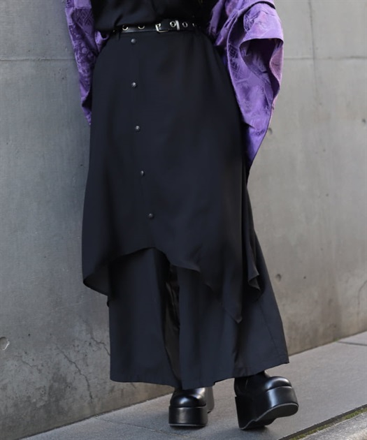 ボタンレイヤード袴パンツ | レディース服・レディース ボタンレイヤード袴パンツ | レディース服・レディース