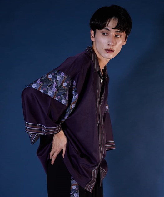 和柄コラージュアロハシャツ | outlet | axes femme online shop 和柄コラージュアロハシャツ | outlet | axes femme online shop