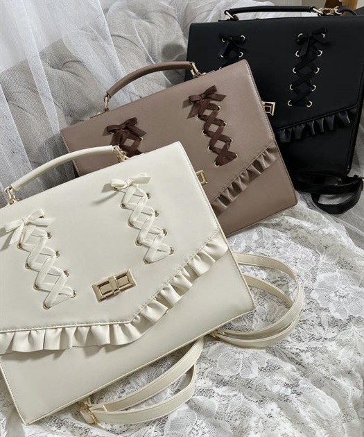 レースアップサッチェルバッグ | outlet | axes femme online shop レースアップサッチェルバッグ | outlet | axes femme online shop