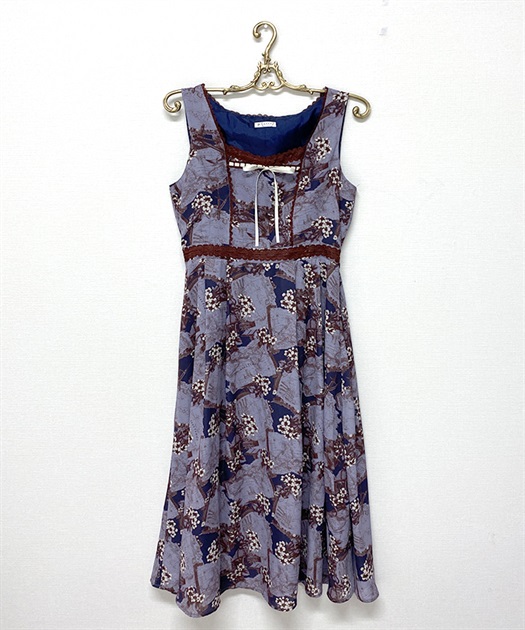 ヴィンテージマップ柄ワンピ | vintage|axesfemme online shop
