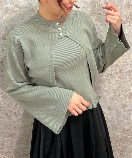 ニットタンク×2WAYカーデ | outlet | axes femme online shop ニットタンク×2WAYカーデ | outlet | axes femme online shop