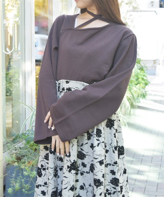 チョーカー風ストラップニット | レディース服・レディース チョーカー風ストラップニット | レディース服・レディース