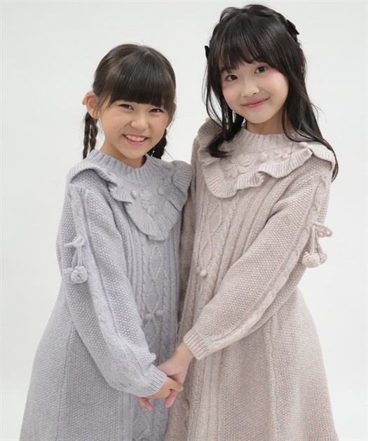 フラワー刺繍ニットワンピース【10%OFF対象商品】 | レディース フラワー刺繍ニットワンピース【10%OFF対象商品】 | レディース