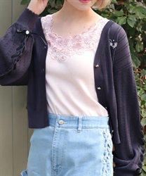 ローズレースカップ付きタンク【予約】(ピンク-M)