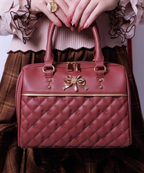 リボン刺繍キルトボストン