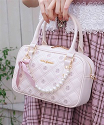 チャーム付ローズキルトバッグ【予約】(生成り-F)