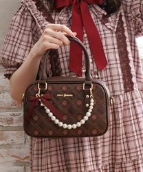 チャーム付ローズキルトバッグ【予約】(Ｄブラウン-F)