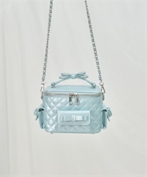 キルティングリボンバニティ(ブルー-F)