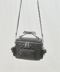 キルティングリボンバニティ(黒-F)