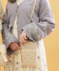 リボン刺繍キルトショルダー【2点10%OFF対象商品】(ベージュ-F)