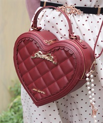 ハートモチーフポシェット【ランク別お値下げ対象商品】(ワイン-F)