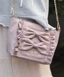 撥水ナイロンリボンショルダー(ピンク-F)