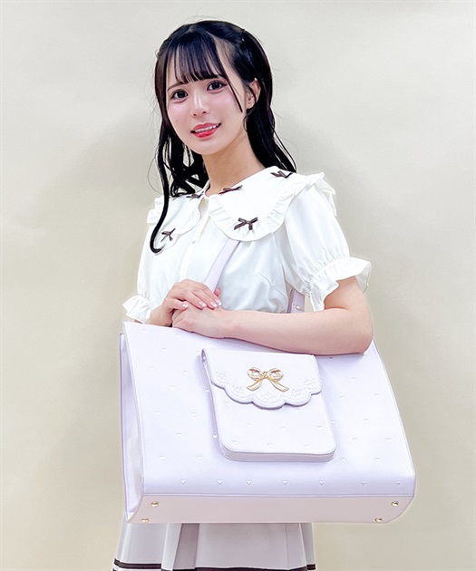 ハート刺繍推し活A3トート | POETIQUE | axes femme online shop ハート刺繍推し活A3トート | POETIQUE | axes femme online shop