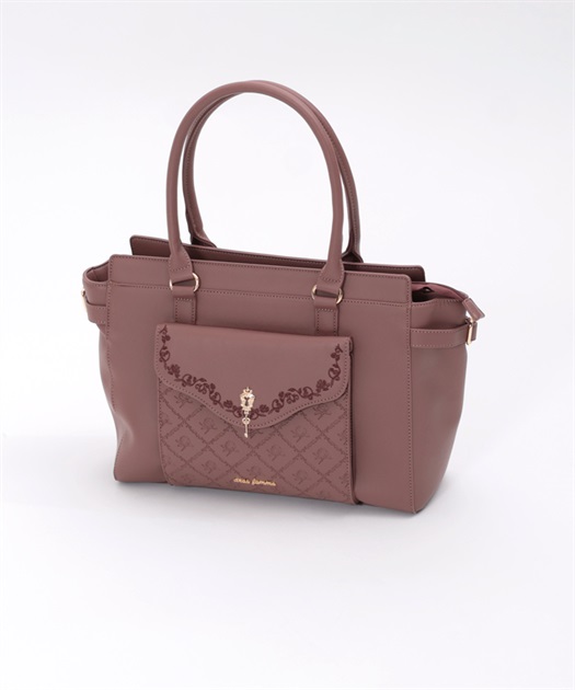 鍵モチーフ付型押しA4トート | outlet | axes femme online shop 鍵モチーフ付型押しA4トート | outlet | axes femme online shop